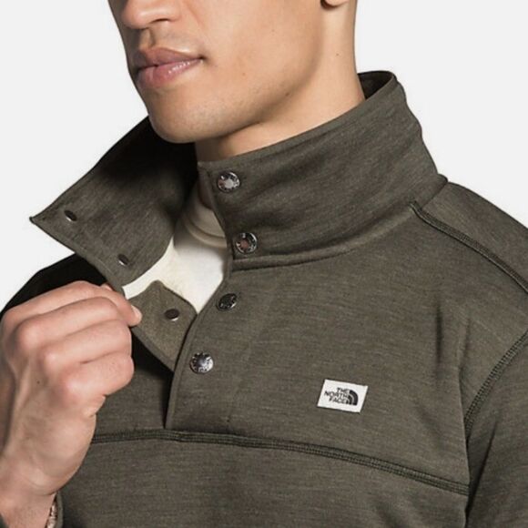 The North Face Patrol Sherpa Wool Blend Fleece Sweatshirt Top 1/4 Snap Size XL - Picture 8 of 13